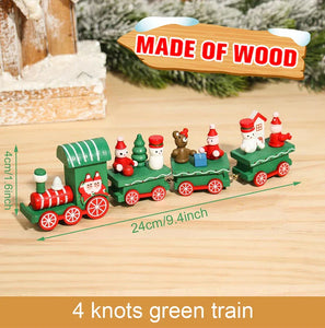 NNEOBA Rustic Wooden Train Christmas Ornament – Festive Merry Christmas Decoration