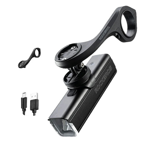NNEOBA 1000LM Bike Light with Battery USB-C Front Lamp Black
