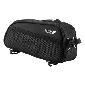 NNEOBA 1.3L Waterproof Bicycle Frame Tube Bag with Headphone Jack Black
