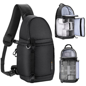NNEOBA 10L Camera Sling Backpack Black