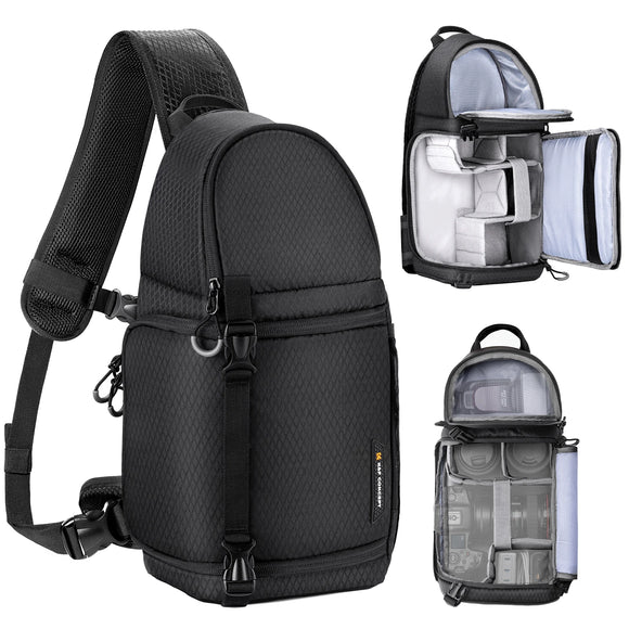 NNEOBA 10L Camera Sling Backpack Black