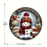 20cm Christmas Wreath Centerpiece Decoration Acrylic Snowman