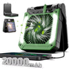 NNEOBA 20000mAh Portable Camping Fan with LED Light