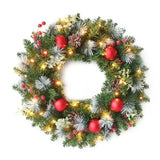 40CM LED Christmas Wreath with Red Berries