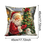 Christmas Throw Pillow Cover Set of 4 Decorative Pillowcases