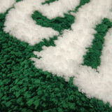 NNEOBA Heartfelt Green Fluffy Rug