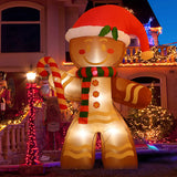 NNEOBA 2.2m LED-Lit Gingerbread Man Inflatable