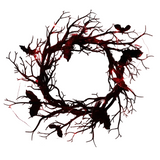 45cm Halloween Artificial Bat Branch Wreath with LED Light