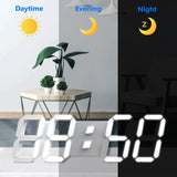 NNEOBA Modern 3D LED Wall Clock with Remote Control