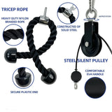 NNEOBA Nine-Piece Pulley Fitness Accessories Kit Black