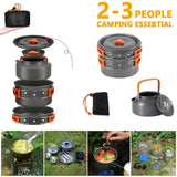 NNEOBA Portable Aluminum Camping Cookware Set for Outdoor Adventures