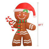 NNEOBA 2.2m LED-Lit Gingerbread Man Inflatable