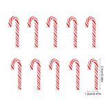 10-Piece Mini Candy Cane Christmas Decorations Red & White