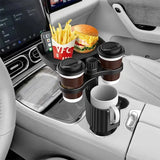 NNEOBA Car Cup Holder Expander Tray Detachable Food & Drink Tray Black
