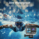 NNEOBA 5K Action Camera with Touchscreen Waterproof Black
