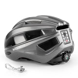 NNEOBA Bicycle Helmet with USB Rechargeable Rear Light Titanium