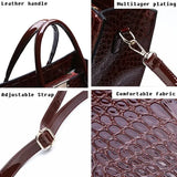 Women's Crocodile Pattern Tote Bag
