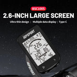 NNEOBA Wireless GPS Cycling Speedometer 40-Hour Battery Black