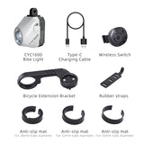 NNEOBA Ultra-Bright 1600 Lumen Bike Headlight Remote White