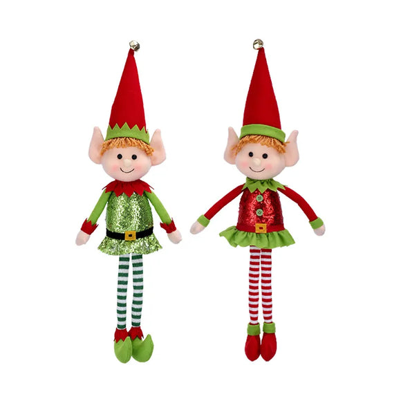 NNEOBA 65CM Long-Legged Elf Doll Christmas Party Ornament (2pcs)
