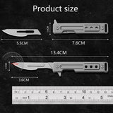 NNEOBA Titanium Folding Scalpel Knife Grey