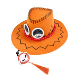 Portgas D. Ace Anime Cosplay Cowboy Hat Unisex Adult