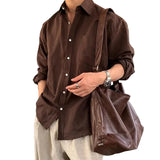Men's Linen Blend Button Shirt