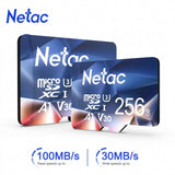 Netac 256GB MicroSDXC Memory Card – A1 U3 V30 Class 10