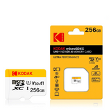 256GB KODAK MicroSDXC Memory Card U3 V30 Class 10 A1