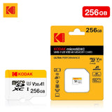 256GB KODAK MicroSDXC Memory Card U3 V30 Class 10 A1