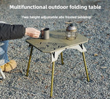 NNEOBA Portable Folding Camping Table Adjustable Green