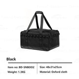 NNEOBA 30L Portable Camping Storage Bag Heavy-Duty Gear Organizer Black