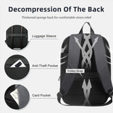 NNEOBA 17-Inch Laptop Backpack with USB Port Grey