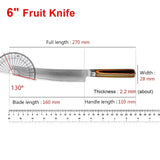 NNEOBA 3-Piece Premium Kitchen Knife Set Brown