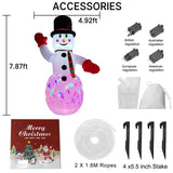 7.8FT Inflatable LED Snowman Decoration