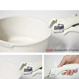 NNEOBA Non-Stick Die-Cast Aluminum Cookware Set Induction-Compatible White
