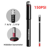 NNEOBA Mini High-Pressure Bike Pump 150 PSI Portable Hand Air Inflator Black