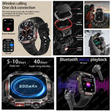 NNEOBA LED Flashlight Smart Watch Black