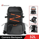 NNEOBA 2-in-1 Camera Backpack And Sling Waist Bag Grey