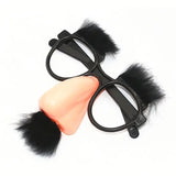 Black Halloween Party Glasses with Eyelashes, Nose & Beard