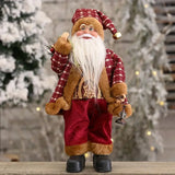 4Pcs Christmas Santa Claus Plush Doll Set Battery-Powered