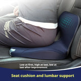 NNEOBA L-Shaped Memory Foam Seat Cushion Ergonomic Hip Lumbar Support Blue