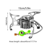 NNEOBA Multi-Fuel Gas Camping Stove Silver