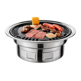 NNEOBA 13-Inch Round Charcoal Grill Portable Tabletop BBQ Smoker Silver