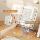 NNEOBA Luxury Lifted Acrylic Laptop Stand: 180° Rotatable, Ergonomic Design