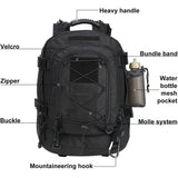 NNEOBA Tactical MOLLE Backpack Heavy-Duty Rucksack Black