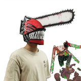 Denji Anime Cosplay Latex Mask – Saw-Inspired Helmet