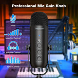 NNEOBA USB Streaming Microphone Kit Cardioid Condenser with Boom Arm