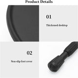 NNEOBA Folding Round Table Portable Telescopic Outdoor Three-legged Dining Table with lamp holder