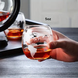 NNEOBA Globe Whiskey Decanter Set Lead-Free Glass Carafe